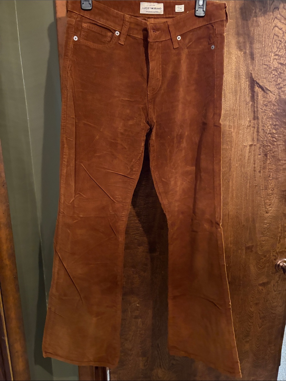 Lucky Brand Women’s Corduroy Pants in Warm Chestnut Brown